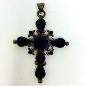 Black Rhinestones Necklace Excellent Condition